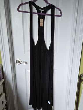 American Eagle Outfitters Black Racerback Knit Cardigan Vest